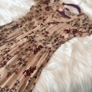 Boho high low button down dress.